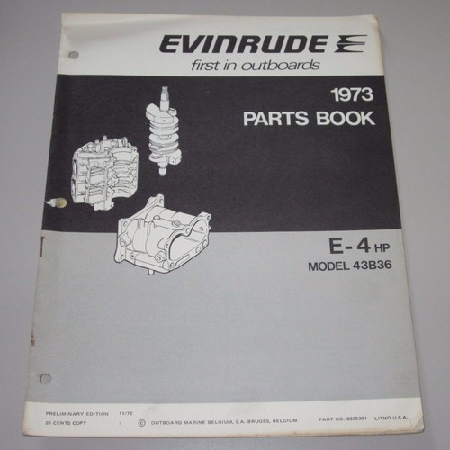 Parts book evinrude - evinrude, hp